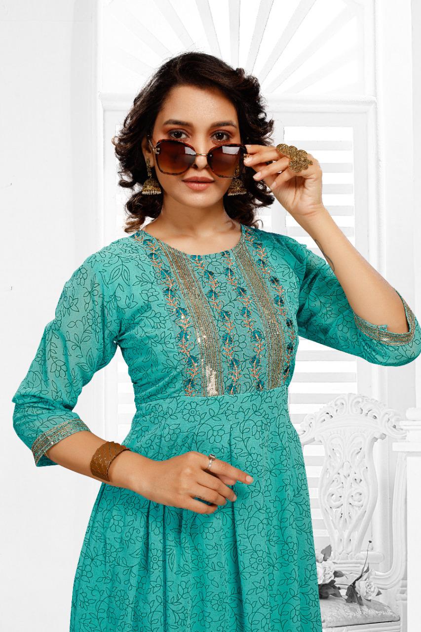 Zulfat 8153 New Regular Wear Georgette Printed Kurti Collection
